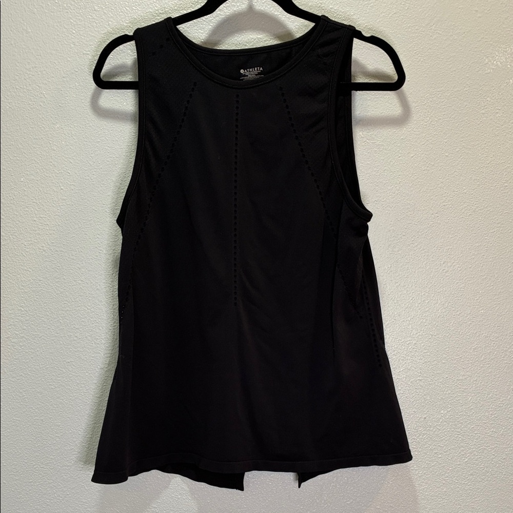 Athleta Black Athletic Tank | Lightweight Workout Gym Top Minimal Activewear